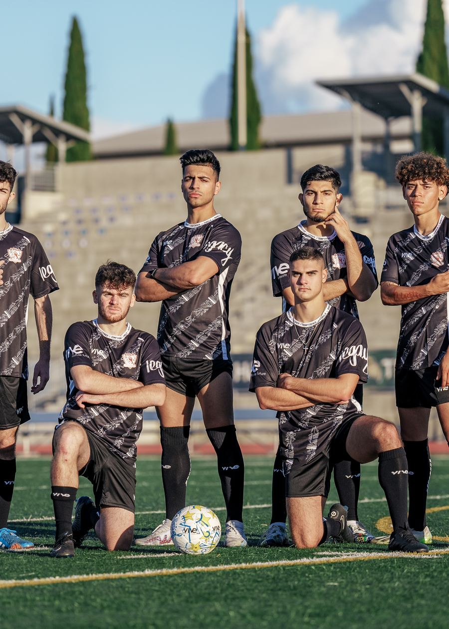 Soccer team on the pitch